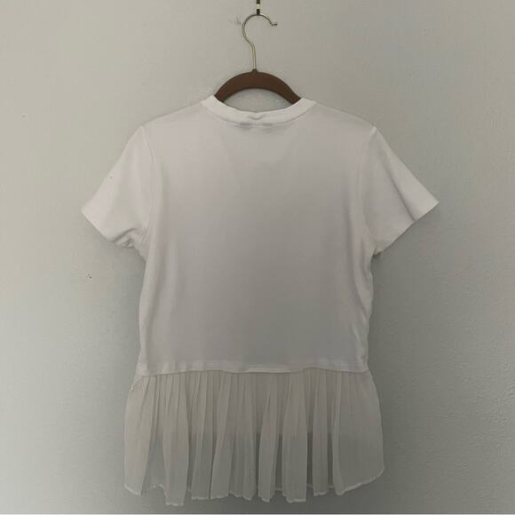 SABIE Coquette white tee top Hi-Lo - Picture 4 of 6